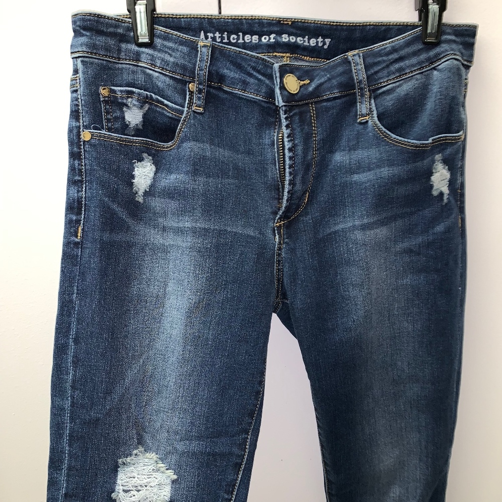 Articles of Society size 28 ripped jean